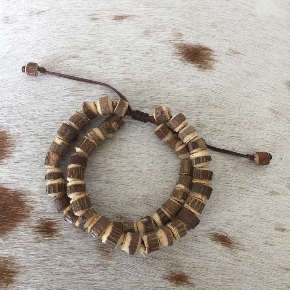 Organic Earthy Tribal Tulsi Bead Bracelet